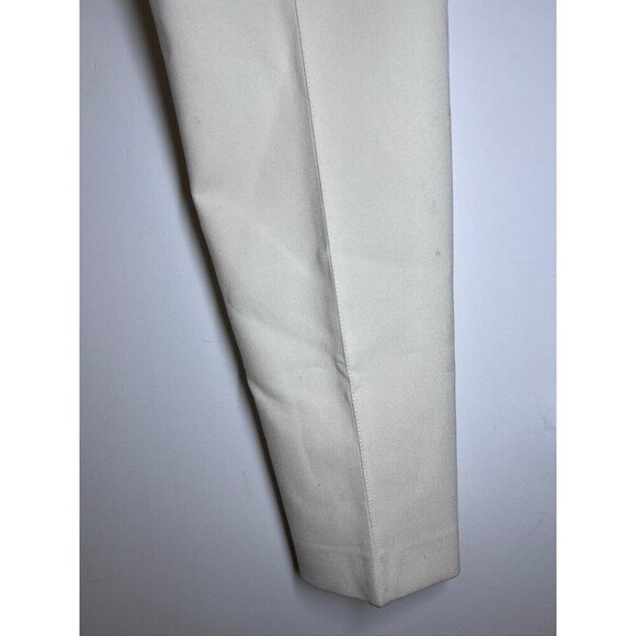 Akris Punto Womens Pants Size 8 Cream Pleated Trouser - Picture 13 of 13